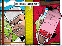 Reid Fleming,
World's Toughest Milkman T-shirt
#007.